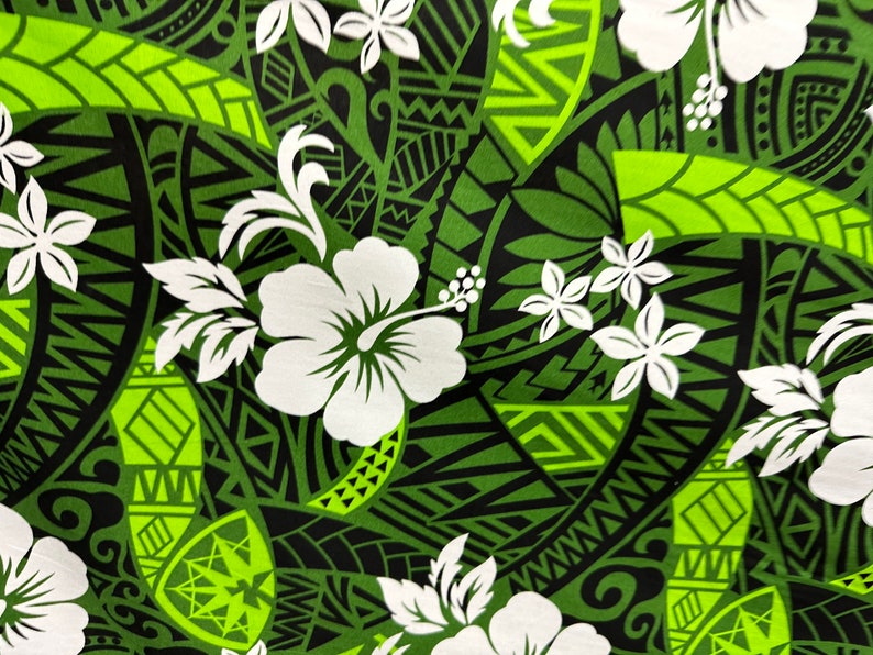 Polynesian/ Hawaiian Tribal Print 100% Cotton image 5