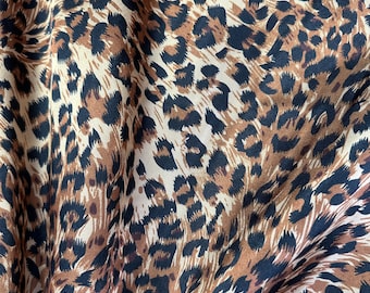 Leopard/ Zebra Printed Polyester Satin Fabric By The Yard