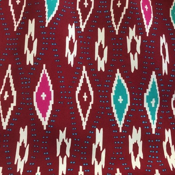 Tribal Ethnic Print Polyester Woven Fabric- Style #007