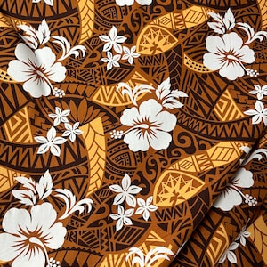 Polynesian/ Hawaiian Tribal Print 100% Cotton image 6