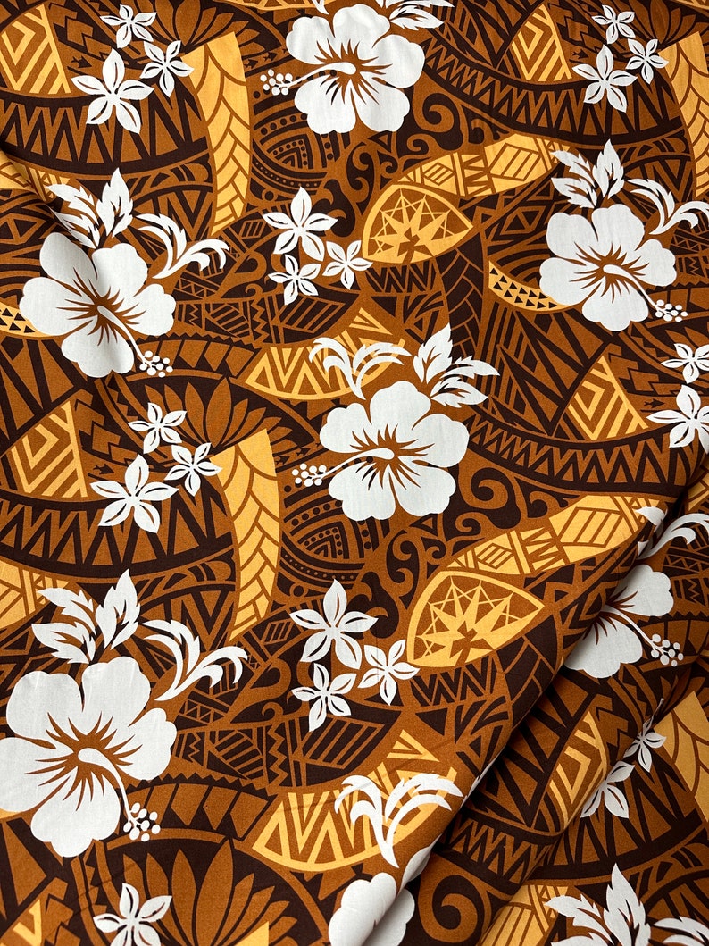 Polynesian/ Hawaiian Tribal Print 100% Cotton image 6