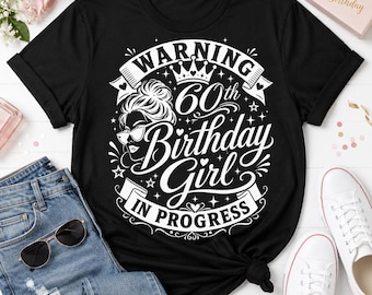 Waarschuwing T-shirt 60e verjaardag meisje in uitvoering, grappig cadeau 60e verjaardagsfeestje, grafisch T-shirt fantastische vrouw