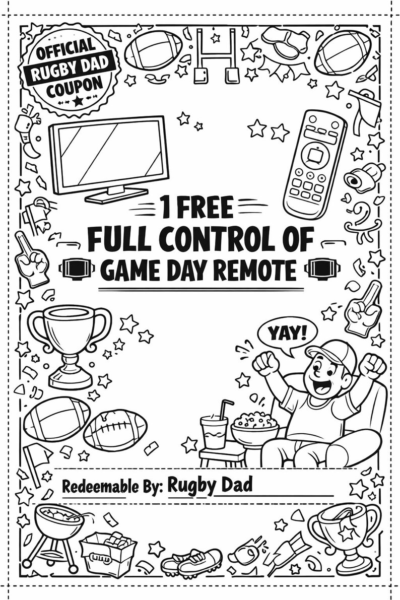 Ultimate Rugby Dad Gift Pack | Father's Day Rugby Printable Bundle ...