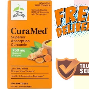 CuraMed Curcumin 750mg Supplement | Superior Absorption Turmeric Extract | BCM-95 Curcumin with Turmerones | 120 Softgels
