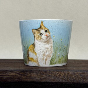 Vaso personalizado para mascotas, arte dibujado a mano, regalo para dueños de pájaros, gatos y perros, taza diaria para la mañana y la tarde, regalo de cumpleaños para mamás perrunas. No incluye asa.