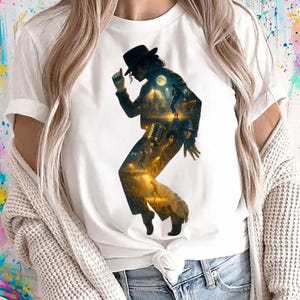 Vintage 90s Michael Jackson graphic featuring the iconic sequined glove, retro concert-style artwork, PNG digital design for t-shirts, apparel, and print-on-demand products.