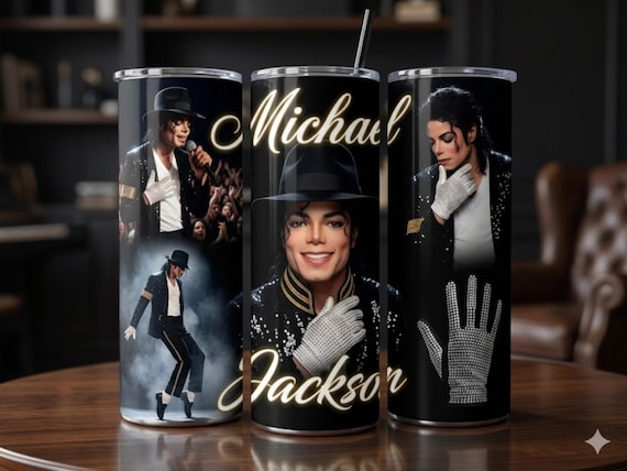 Michael Jackson PNG Retro Vintage Singer Design King of Pop Sublimation PNG 80s Music Tumbler Wrap Digital Download