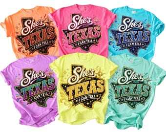 She’s From Texas I Can Tell PNG Bundle Western Shirt Design Texas Girl PNG Texas Sublimation Digital Download