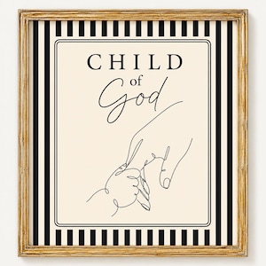Child of God Wall Art Printable | Christian Digital Download | Bible Verse Wall Decor | Christian Printable Wall Art