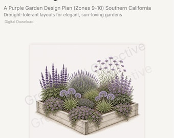 Plan de jardín resistente a la sequía (zonas 9-10) / Diseño paisajístico de California / Guía de plantación de bajo consumo de agua (PDF)