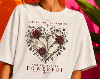 Frankenstein Quote Shirt, Beware For I Am Fearless T-shirt, Dark Academia Clothing, Gothic Bookish Shirt, Mary Shelley Literary Gift