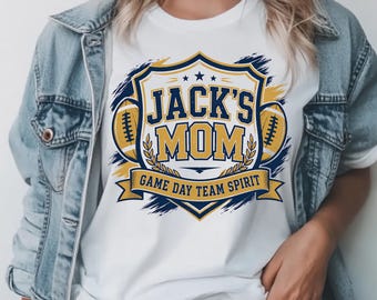 Custom Football Mom Shirt, Personalized Gameday Mascot Tee, Retro Sports Mom Gift, High School Football Team Shirt