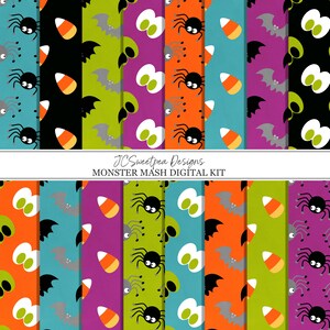 Monster Mash Halloween Digital Scrapbooking Kit - Etsy