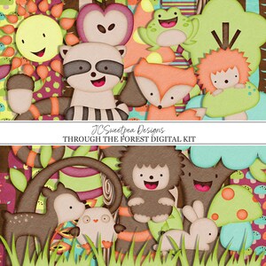 Durch den Wald Digitales Scrapbooking Kit