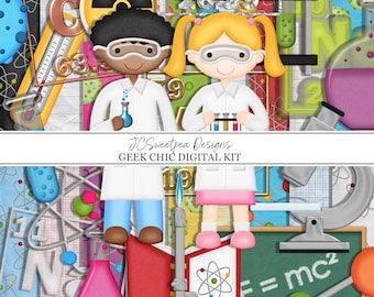 Geek Chic - Chemistry Digital Scrapbooking Kit