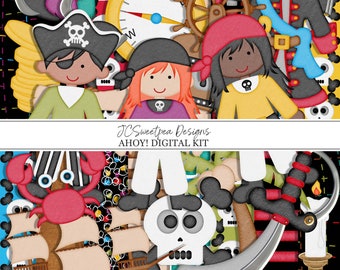 Ahoy! Pirates Digital Scrapbooking Kit