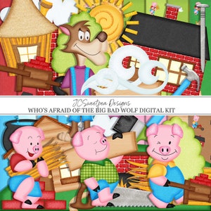 ¿Quién teme al kit de scrapbooking digital Big Bad Wolf?