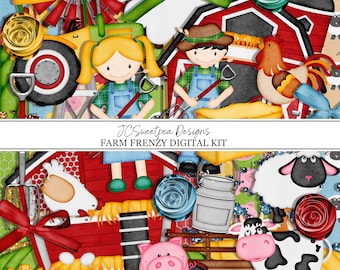 Farm Frenzy Digital Scrapbooking Kit