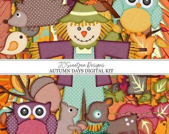 Autumn Days Digital Scrapbooking Kit