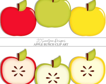 Apple Clip Art for Personal and Commercial Use - INSTANT DOWNLOAD