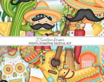 Fiesta Forever Digital Scrapbooking Kit - Cinco de Mayo