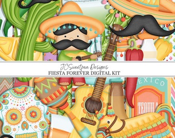 Fiesta Forever Digital Scrapbooking Kit - Cinco de Mayo