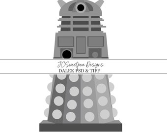 Dalek PSD and TIF for Commercial & Personal Use - Instant Download