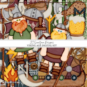 Kit de scrapbooking numérique Viking Age