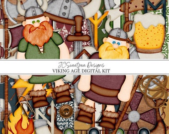 Viking Age Digital Scrapbooking Kit