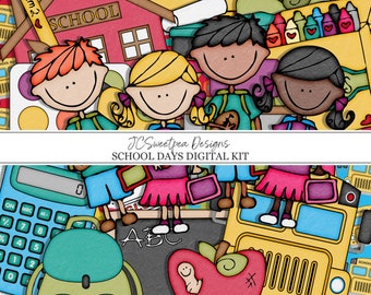 School Days Digital Scrapbooking Kit