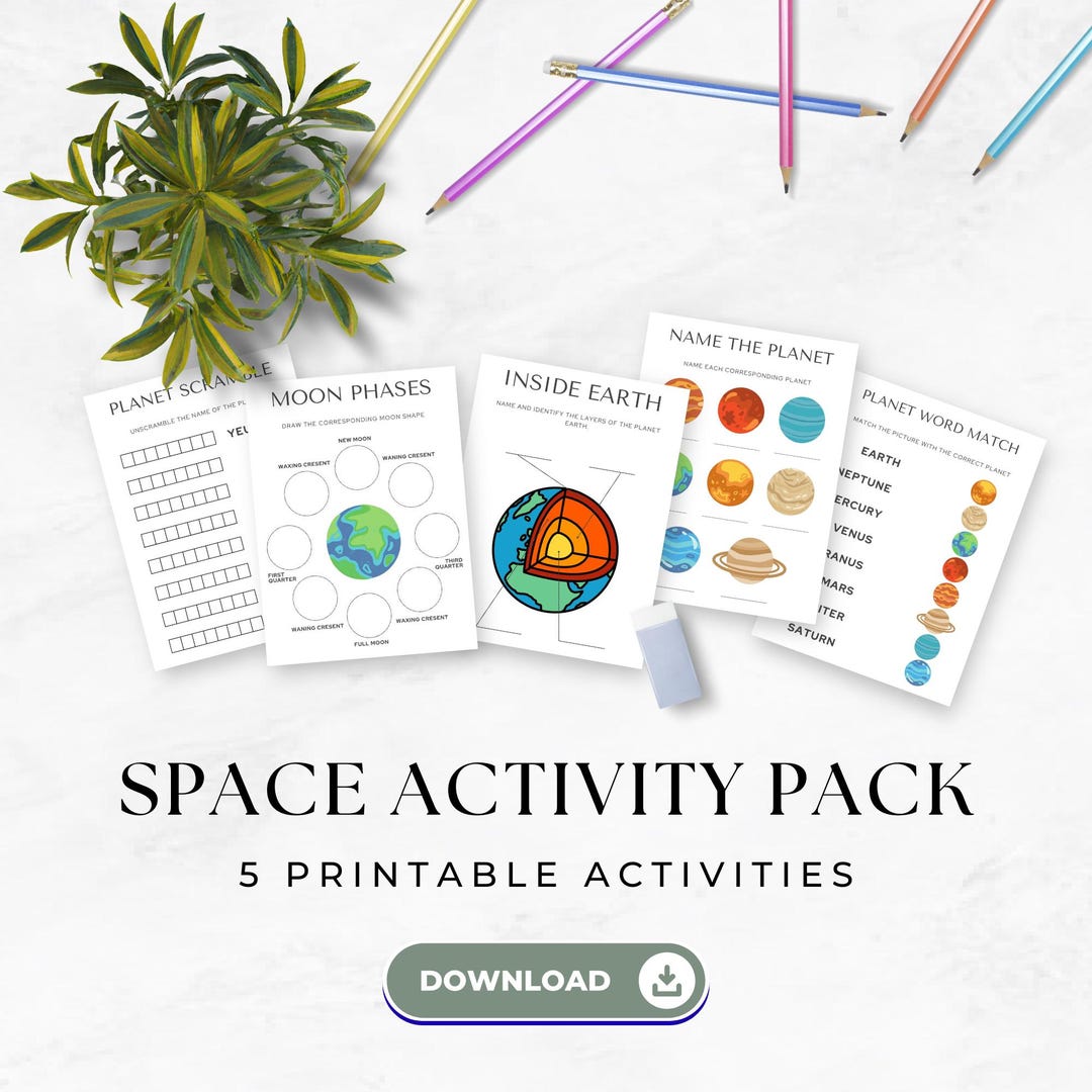 Solar System Activity Pack for Kids - Homeschool Science Printables - Etsy