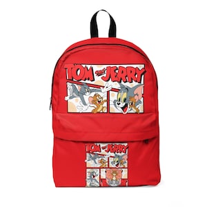 Tom and Jerry Cartoon Backpack | Retro Comic Panel School Bag