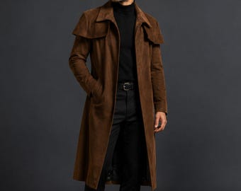 A7 Vegas Ranger NCR Duster Leather Coat | Handmade Veteran Trench Costume | Post Apocalyptic Wasteland Cosplay