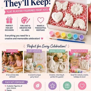 Custom Plaster Figurine Kit for Creative Fun, DIY Painting Activity
