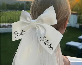 Bride-to-Be Canvas Headpiece - Minimalist Wedding Decoration for Bridal Shower, Hen Party & Wedding Photoshoot Accessory