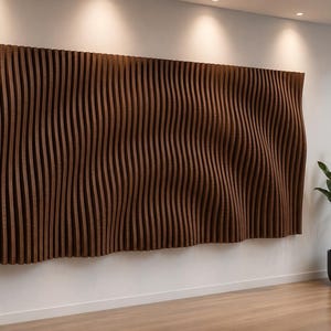 Parametric Wall Art SVG | Sliced Wood Wave DXF | Acoustic Panel CNC Plan | Large 3D Wall Panel | Parametric Wood Decor | Sliceora