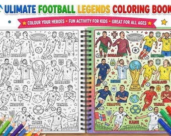 Kolorowanki Mistrzostwa Świata w Piłce Nożnej | Messi, Ronaldo, Mbappe, Neymar, Yamal, Kane (pobierz PDF)