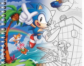 Kolorowanka Sonic dla dzieci, 20 stron, arkusze aktywności (do pobrania w wersji cyfrowej)