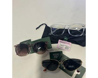 Wild Fable Sunglasses & Blue Light Glasses Bundle 3 Pairs Clear Gold Mauve NEW