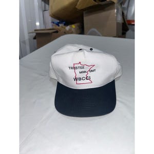 Vintage WBCCI Minnesota Unit Trustee Snapback Hat White Navy Blue Airstream Club