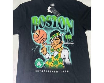 NBA Boston Celtics 18 Championships T-Shirt Mens Small Black Original Use NWT