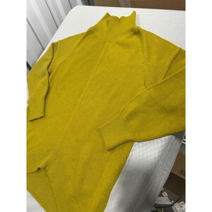 Maeve by Anthropologie Maglione a collo alto a coste giallo senape, taglia S immagine 2