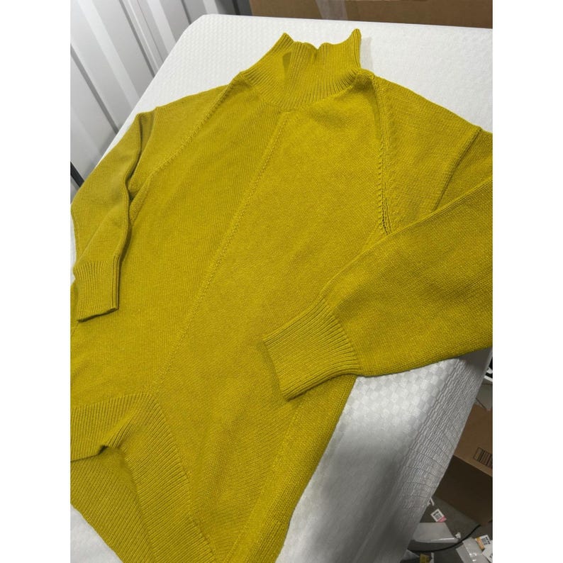 Maeve by Anthropologie Maglione a collo alto a coste giallo senape, taglia S immagine 2