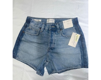Universal Thread Baggy Shorts Années 90 Taille Mi-Haute Délavage Clair Bleu Jean Taille 00 NWT