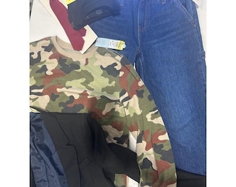 Boys Large 12-14 Bundle NWT 5 pc Set Blazer Jeans Camo Shirt Thermal set Tie