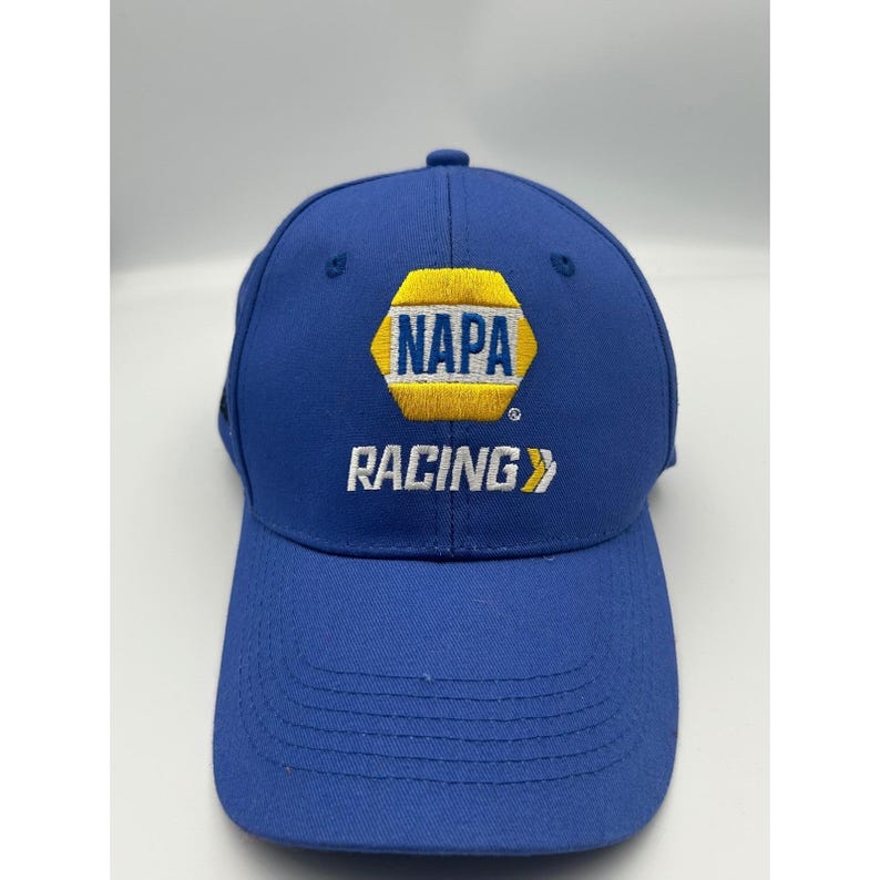 Boné de beisebol azul com fecho de pressão NAPA Racing Ron Capps GearWrench, inspirado no NHRA Funny Car. imagem 2