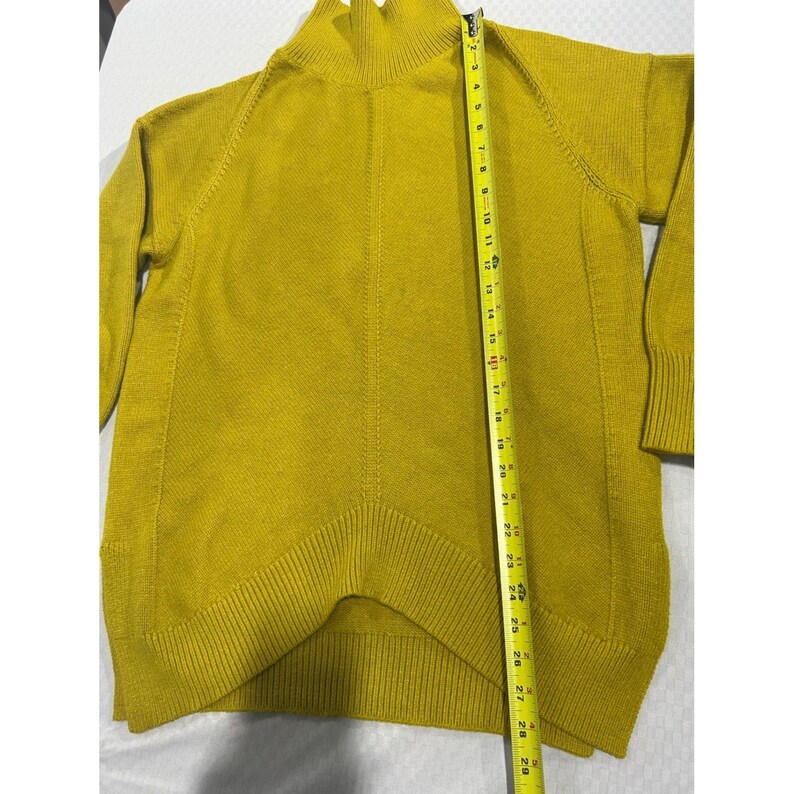 Maeve by Anthropologie Maglione a collo alto a coste giallo senape, taglia S immagine 4