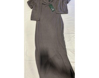 Wild Fable Heathered Gray Ribbed Maxi Dress and Cardigan Set Small NWT