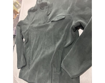 32 Degrees Heat Pull en polaire pour hommes à col pressionné, vert, taille M