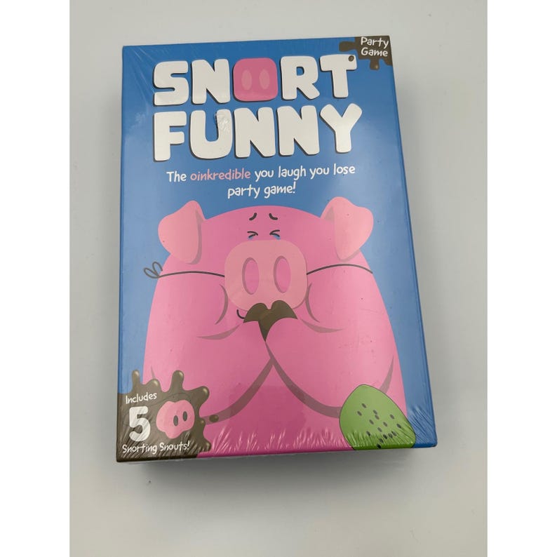 Snort Funny The Oinkredible You Laugh You Lose Party Game New Sealed Pig Snouts image 1